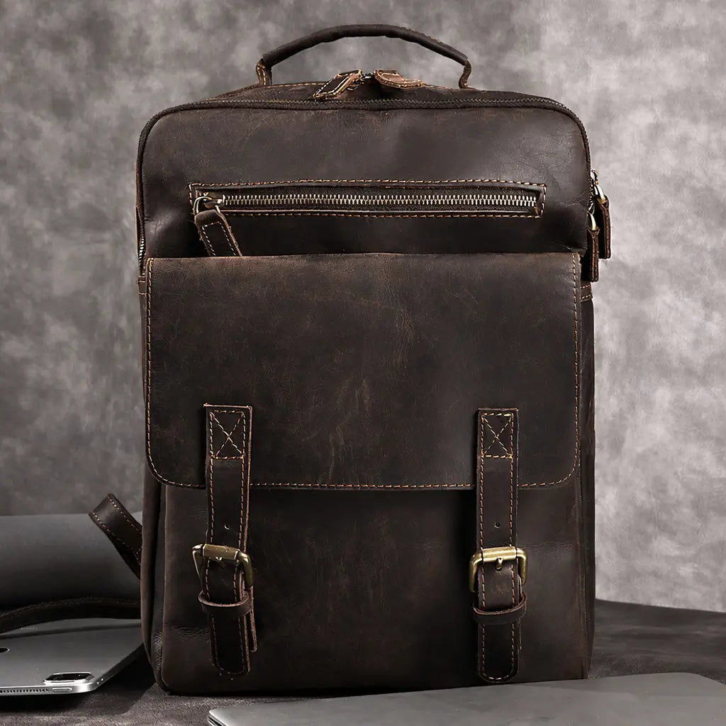Leder Rucksack Vintage 15 Zoll – Finrok