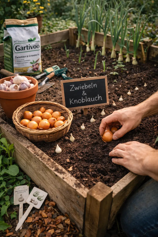 Zwiebeln und Knoblauch im Garten anbauen – so gelingt der Einstieg
