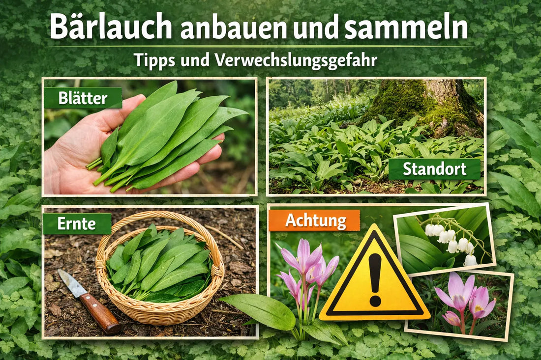 Bärlauch anbauen und sammeln – Blätter erkennen, Standort wählen, richtig ernten und Verwechslungsgefahr beachten