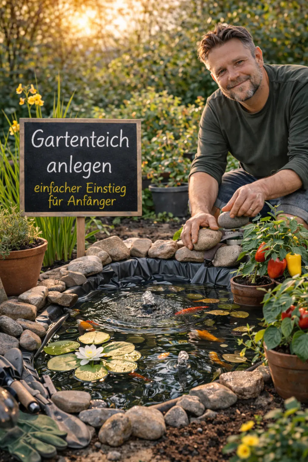 Gartenteich anlegen – einfacher Einstieg für Anfänger