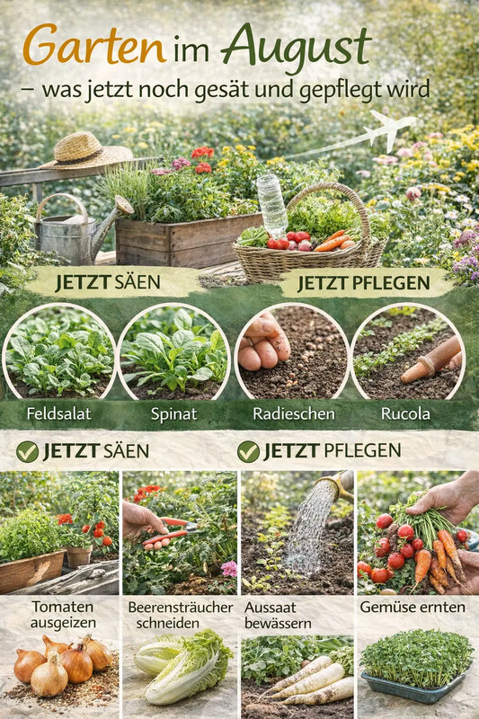 Garten im August – was jetzt noch gesät und gepflegt wird
