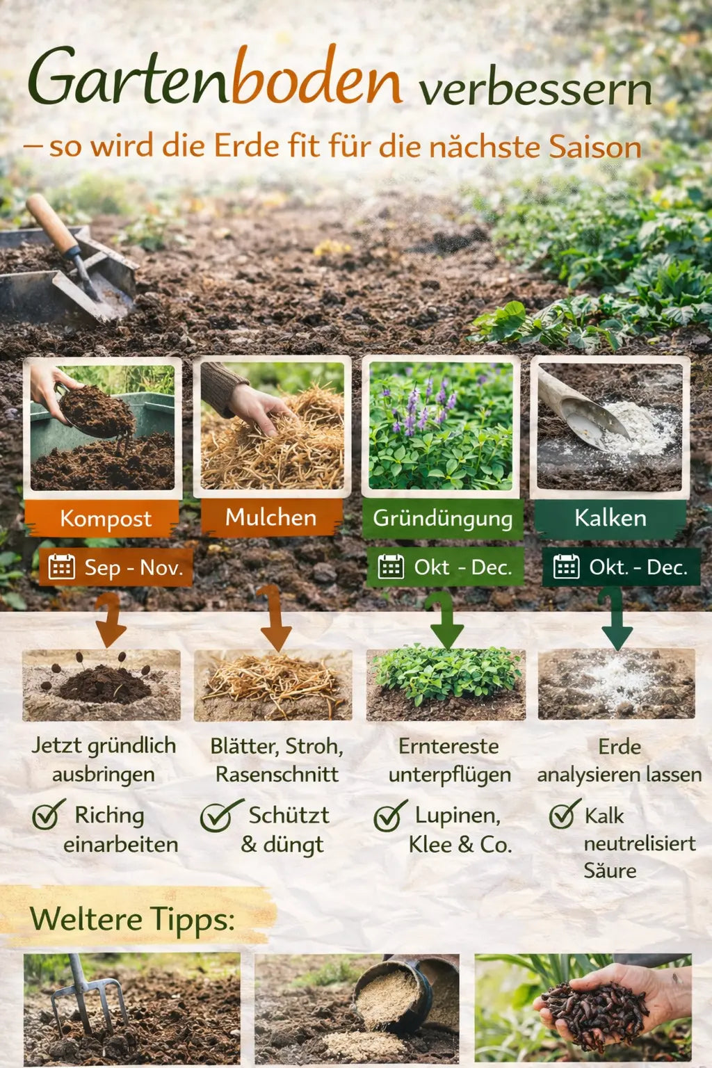 Gartenboden verbessern – so wird die Erde fit für die nächste Saison