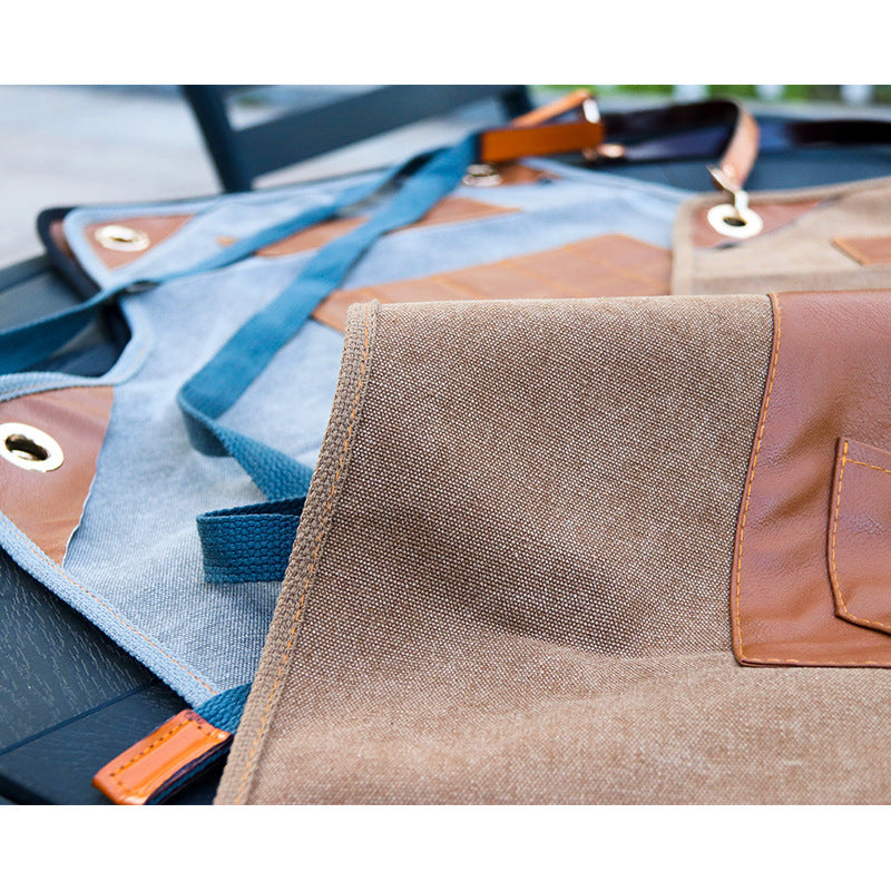 Gartenschürze Canvas mit Taschen für Gartenarbeit und Werkzeug