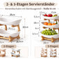 Mehrstufiger Servierständer aus Bambus für Küche und Garten