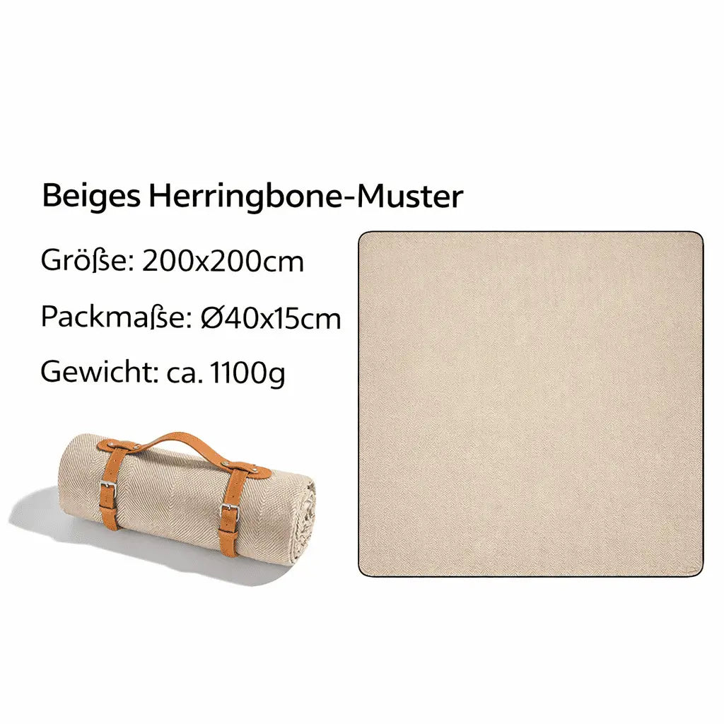 Wasserdichte Picknickdecke 200x200 cm für bis zu 6 Personen