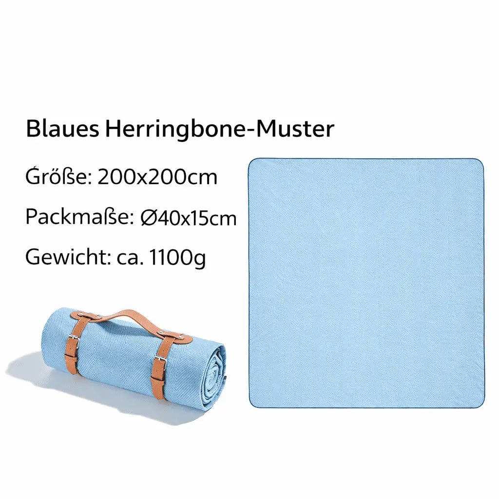 Wasserdichte Picknickdecke 200x200 cm für bis zu 6 Personen