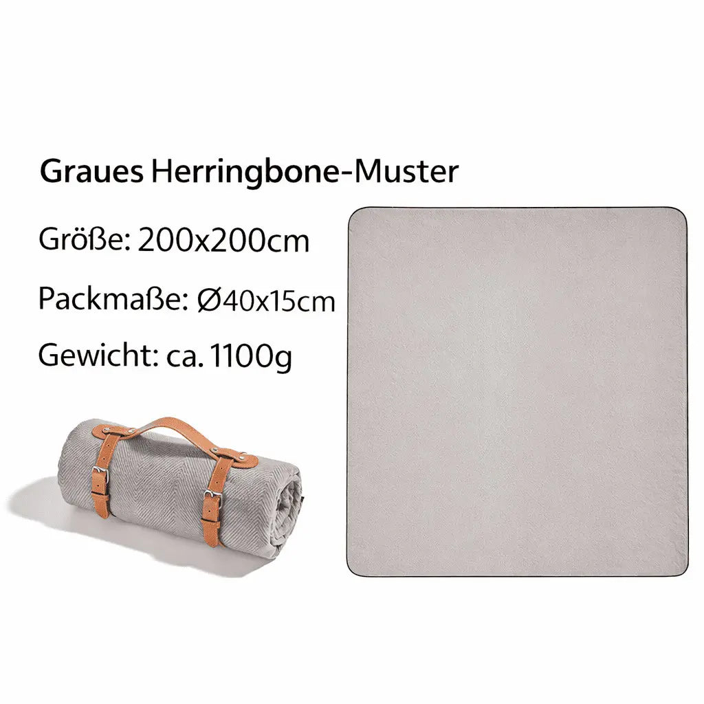 Wasserdichte Picknickdecke 200x200 cm für bis zu 6 Personen