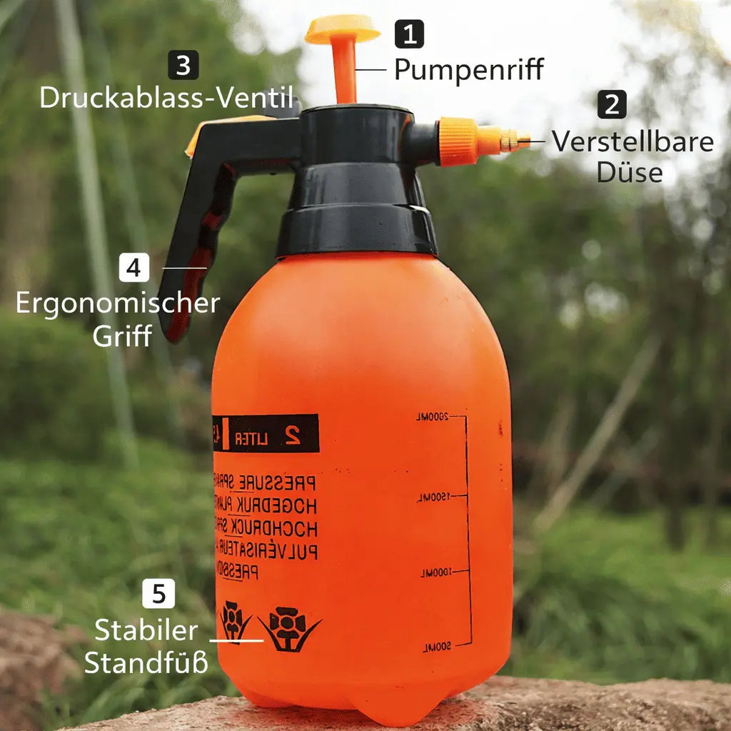 Drucksprühflasche 2 und 3 Liter für Garten Balkon und Pflanzen