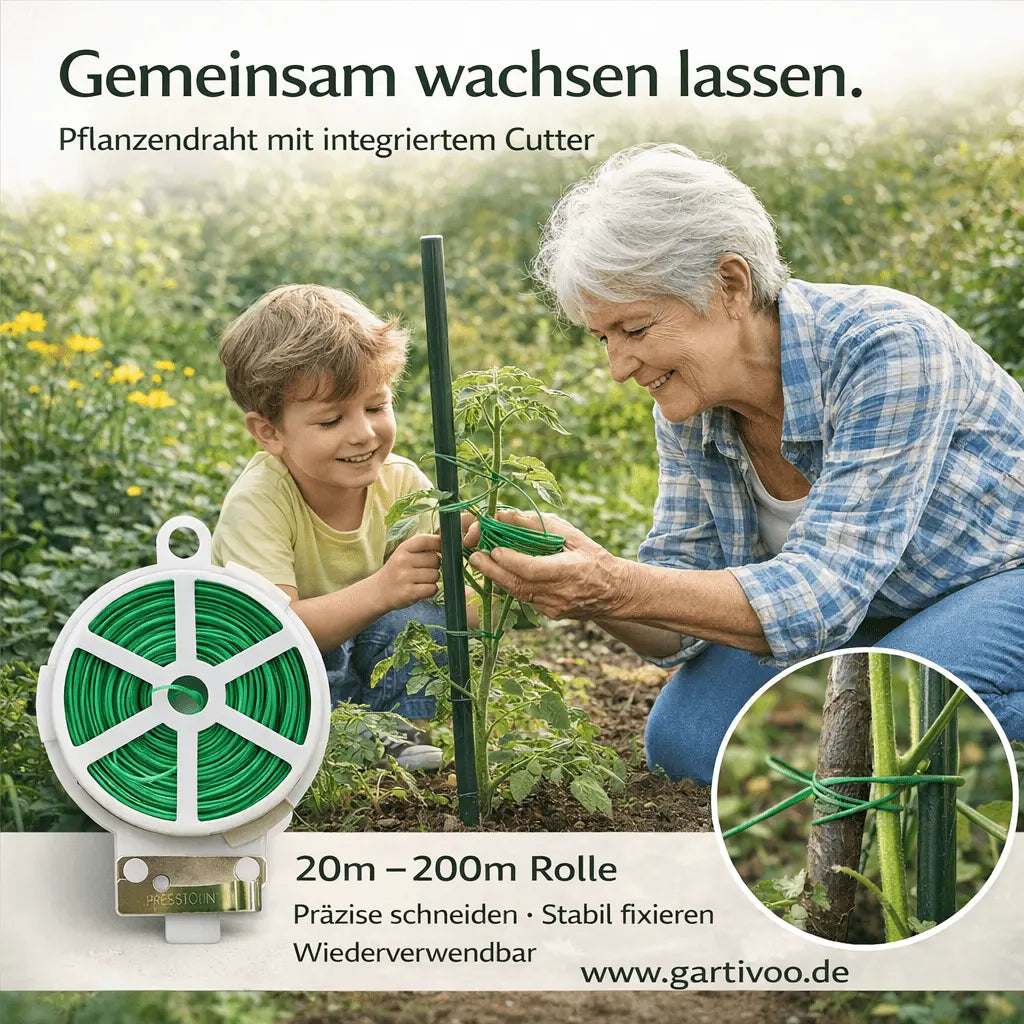 Pflanzenschonender Bindedraht für Garten Beet und Hochbeet