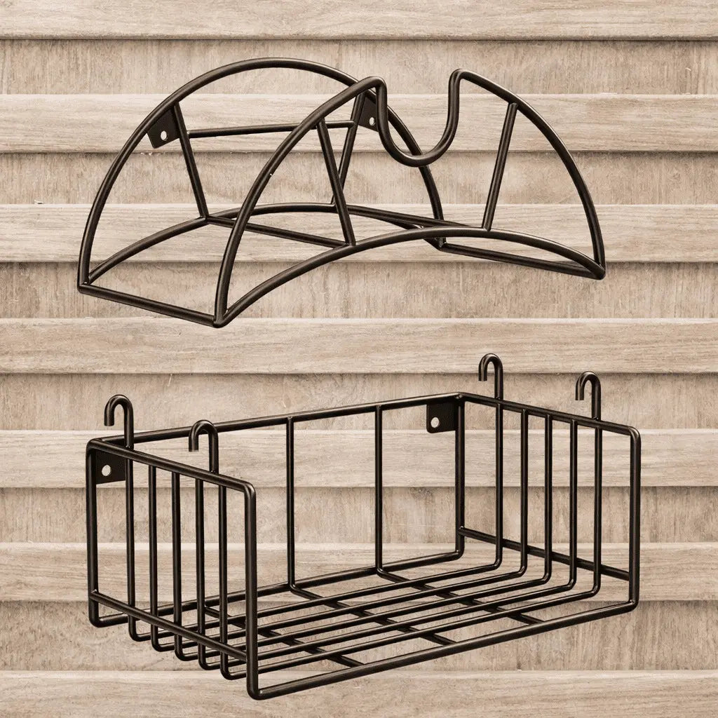Gartenschlauch Wandhalter Set 2-teilig für Balkon und Garten