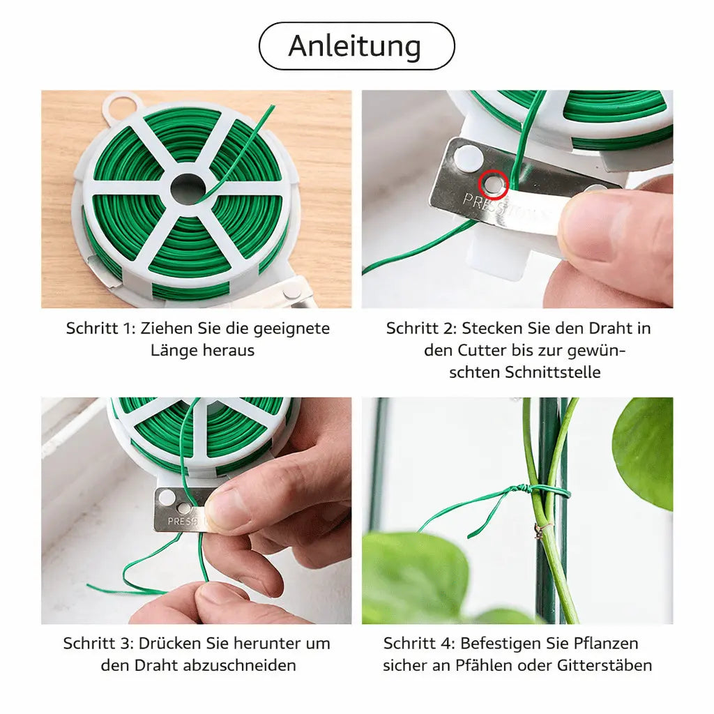 Pflanzenschonender Bindedraht für Garten Beet und Hochbeet