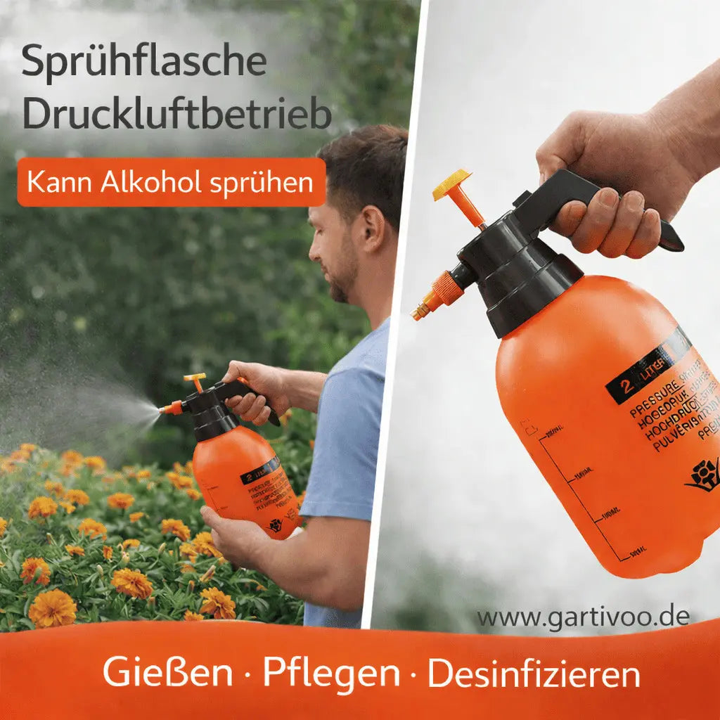 Drucksprühflasche 2 und 3 Liter für Garten Balkon und Pflanzen