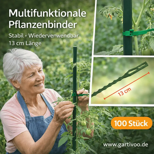 Wiederverwendbare Pflanzenbinder 13 cm für Tomaten und Stauden