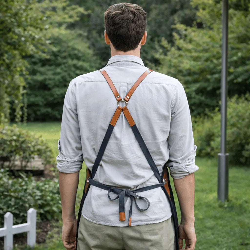 Gartenschürze Canvas mit Taschen für Gartenarbeit und Werkzeug