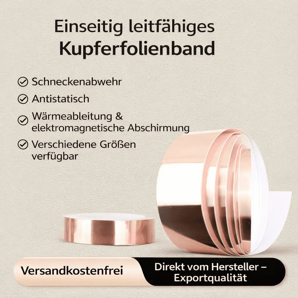 Kupferband gegen Schnecken natürlicher Schutz für Beet und Hochbeet
