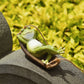 Hängende Froschfigur in Hängematte lustige Gartendeko aus Kunstharz