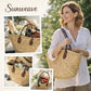 Geflochtene Strohtasche Damen Marktkorb – SunWeave