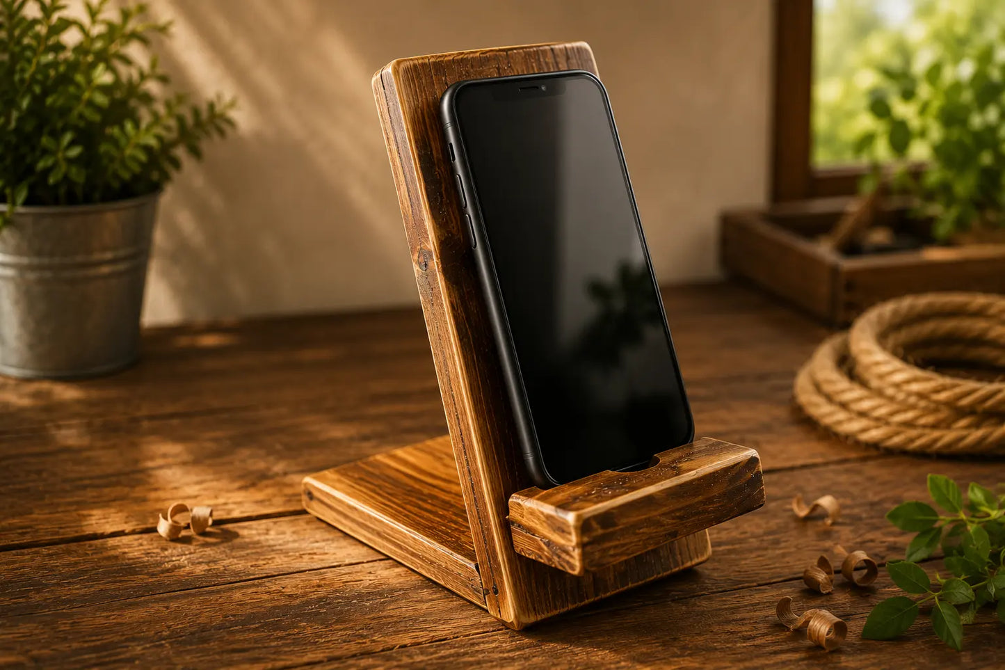 Holz Handyhalter rustikal – Resto
