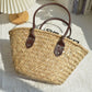 Geflochtene Strohtasche Damen Marktkorb – SunWeave