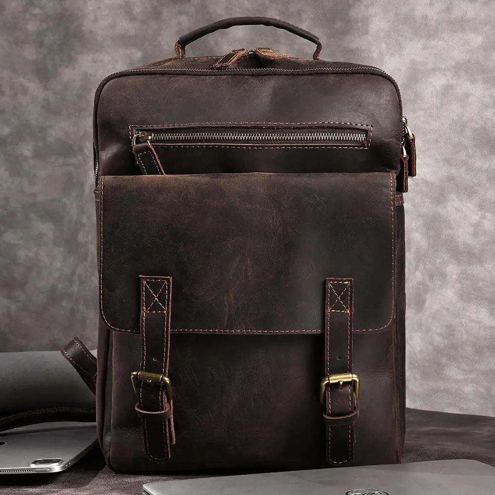 Leder Rucksack Vintage 15 Zoll – Finrok