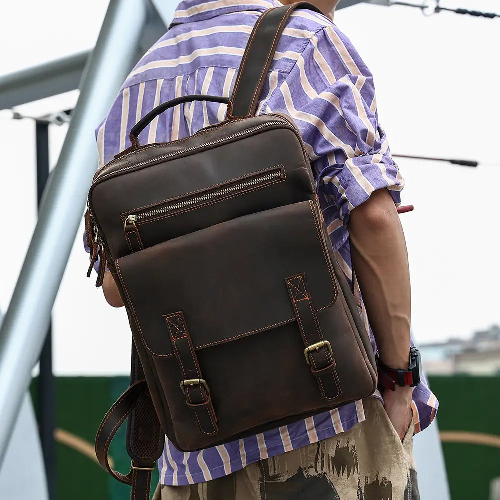 Leder Rucksack Vintage 15 Zoll – Finrok